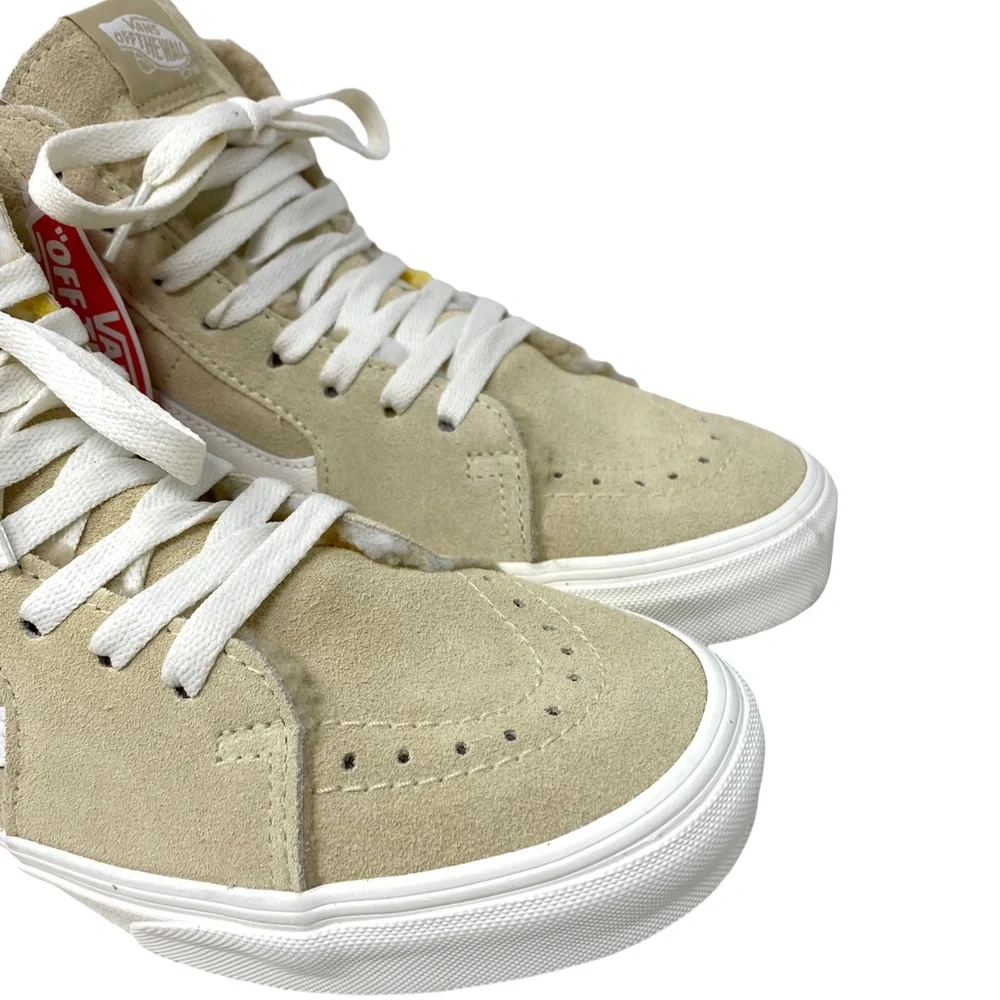 VANS Sk8-Hi Cozy Hug Biscotti Shoes Suede Sneakers Casual Women Size VN0A7Q5NBVV